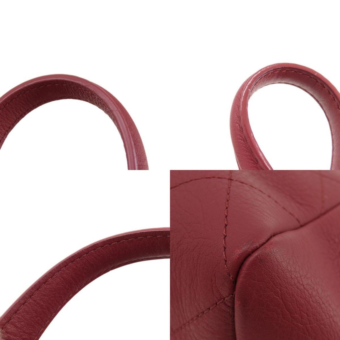 Chanel Matelassé Burgundy Leather Hand Bag