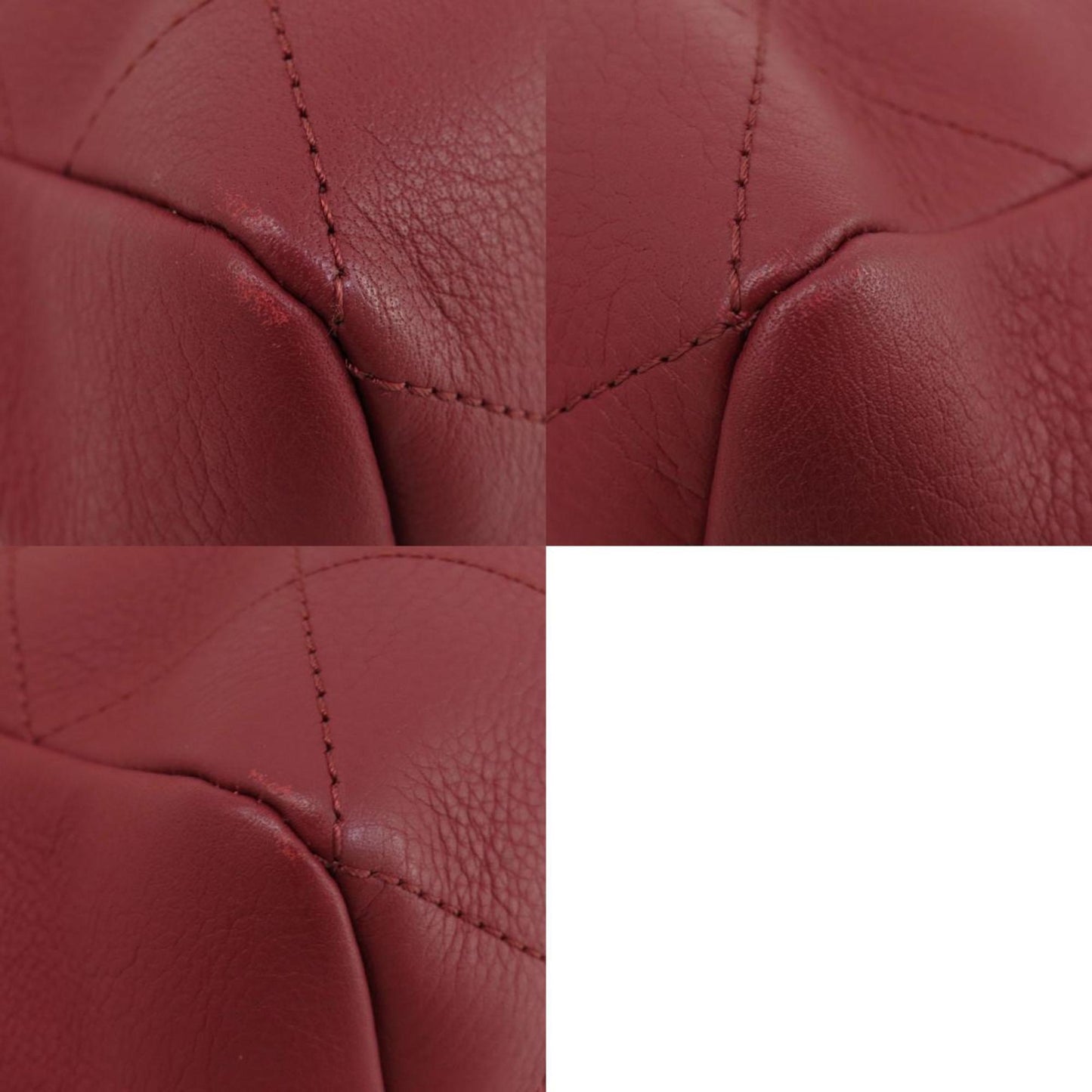 Chanel Matelassé Burgundy Leather Hand Bag