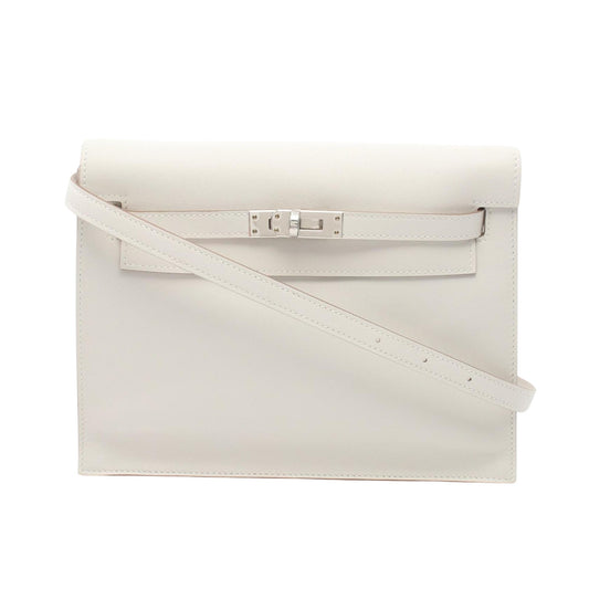 Hermès Kelly White Leather Shoulder Bag