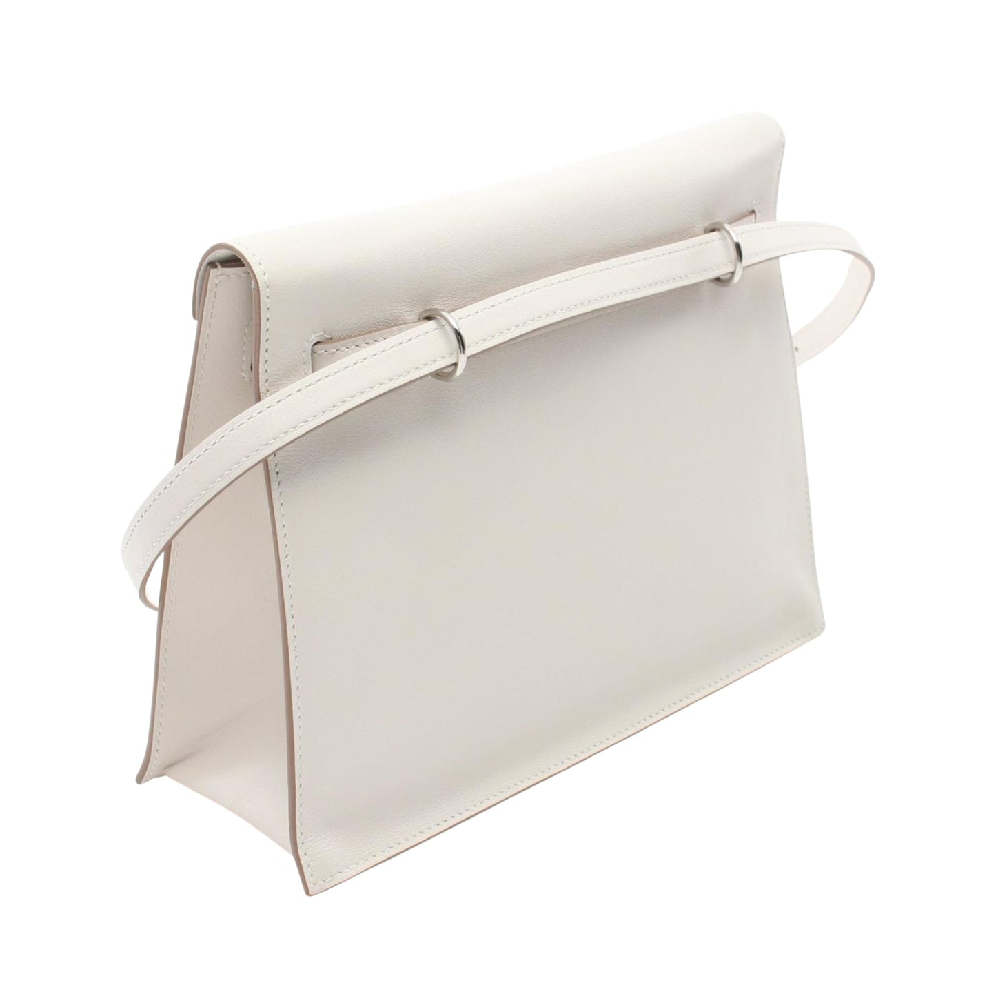 Hermès Kelly White Leather Shoulder Bag