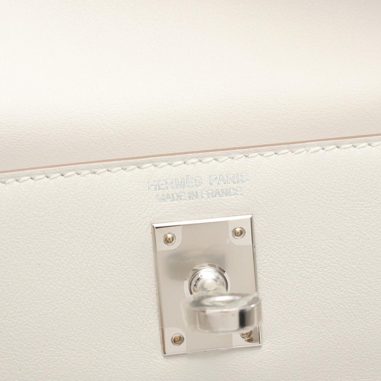 Hermès Kelly White Leather Shoulder Bag