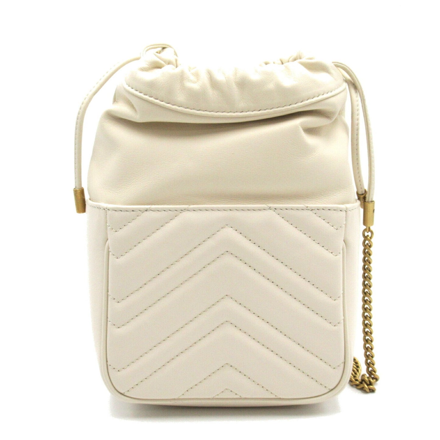 Gucci GG Marmont White Leather Shoulder Bag