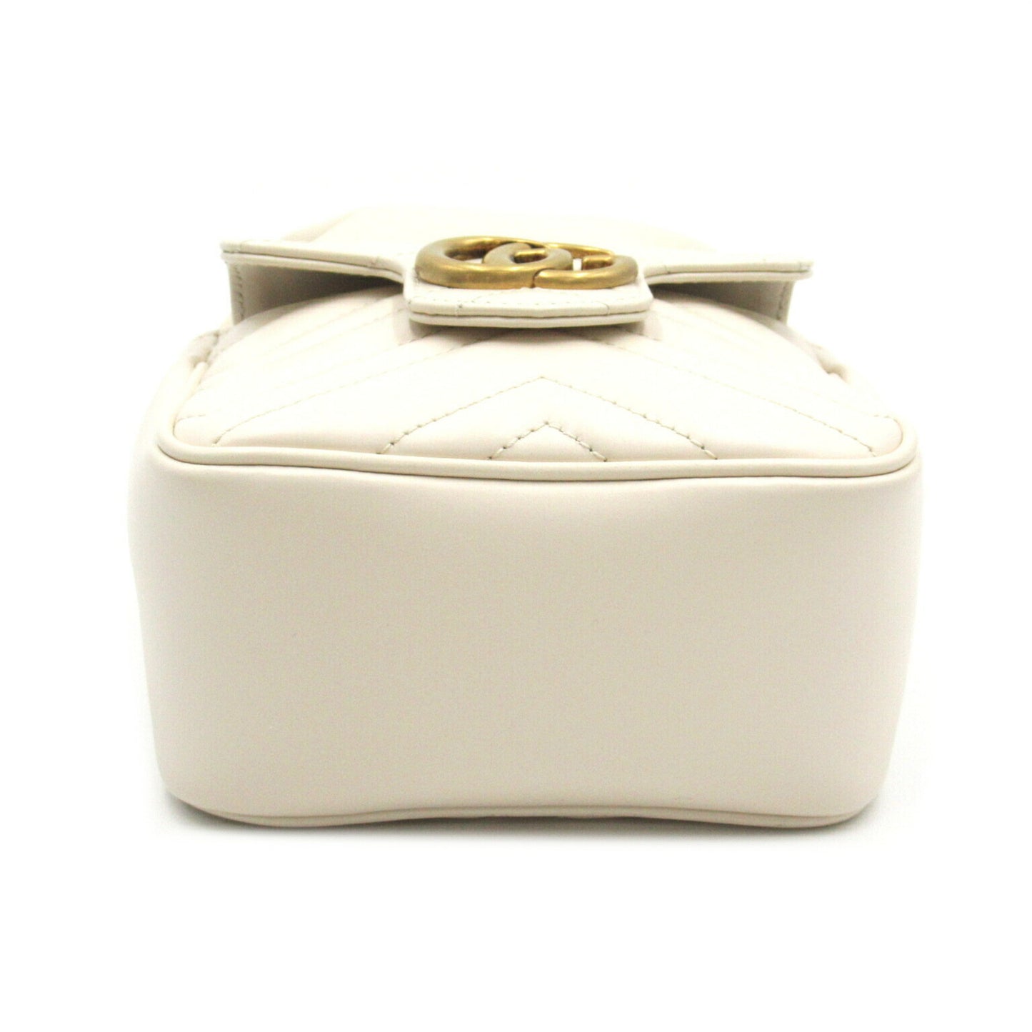 Gucci GG Marmont White Leather Shoulder Bag