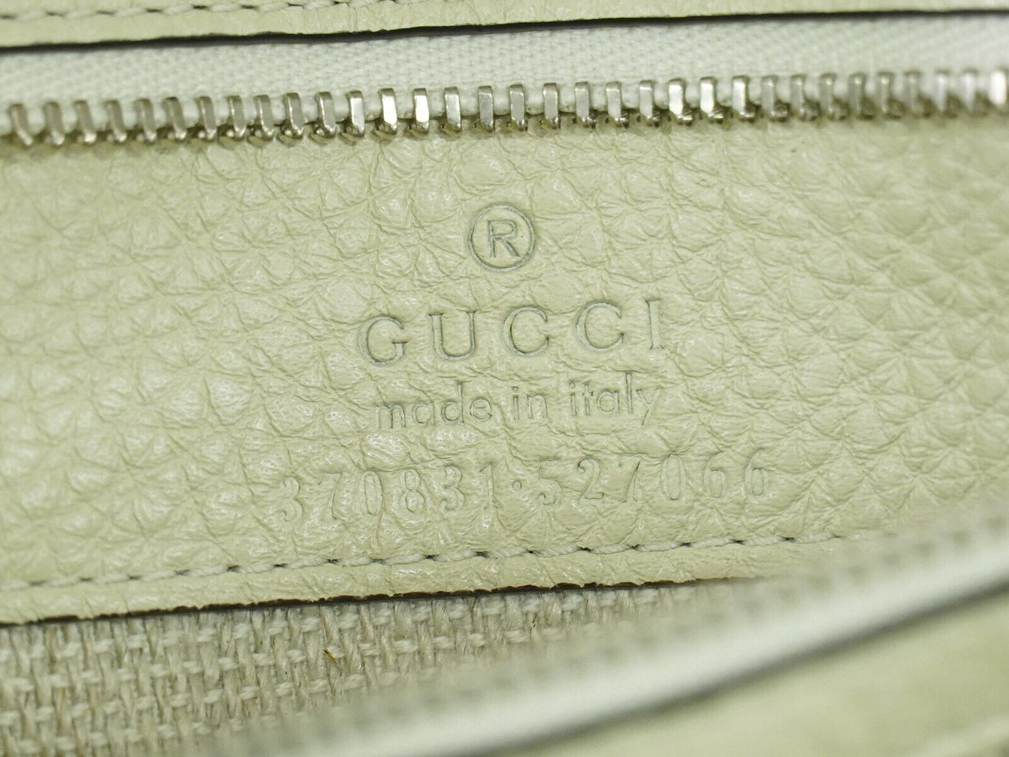 Gucci Bamboo Ecru Leather Hand Bag