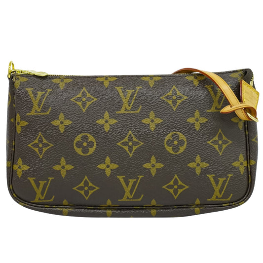 Louis Vuitton Pochette accessoires Brown Canvas Clutch Bag