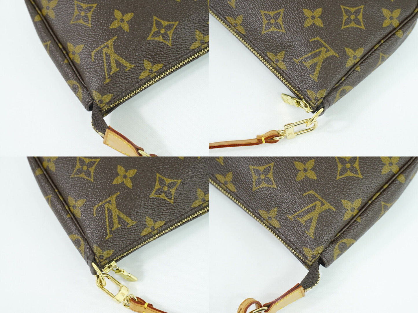 Louis Vuitton Pochette accessoires Brown Canvas Clutch Bag