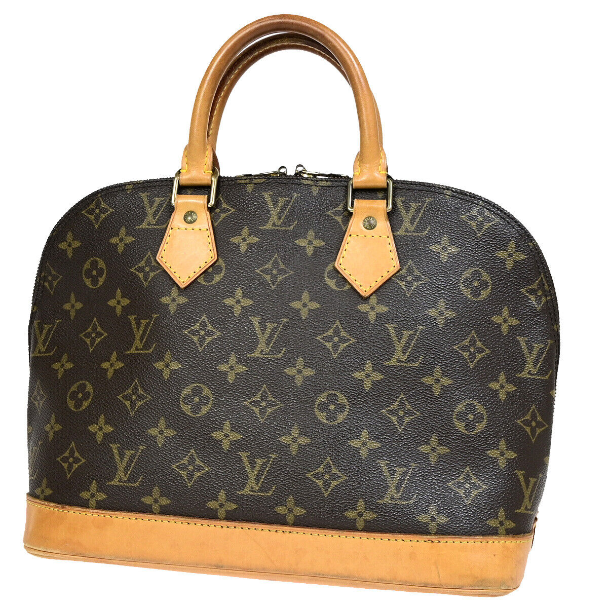 Louis Vuitton Alma Brown Canvas Hand Bag