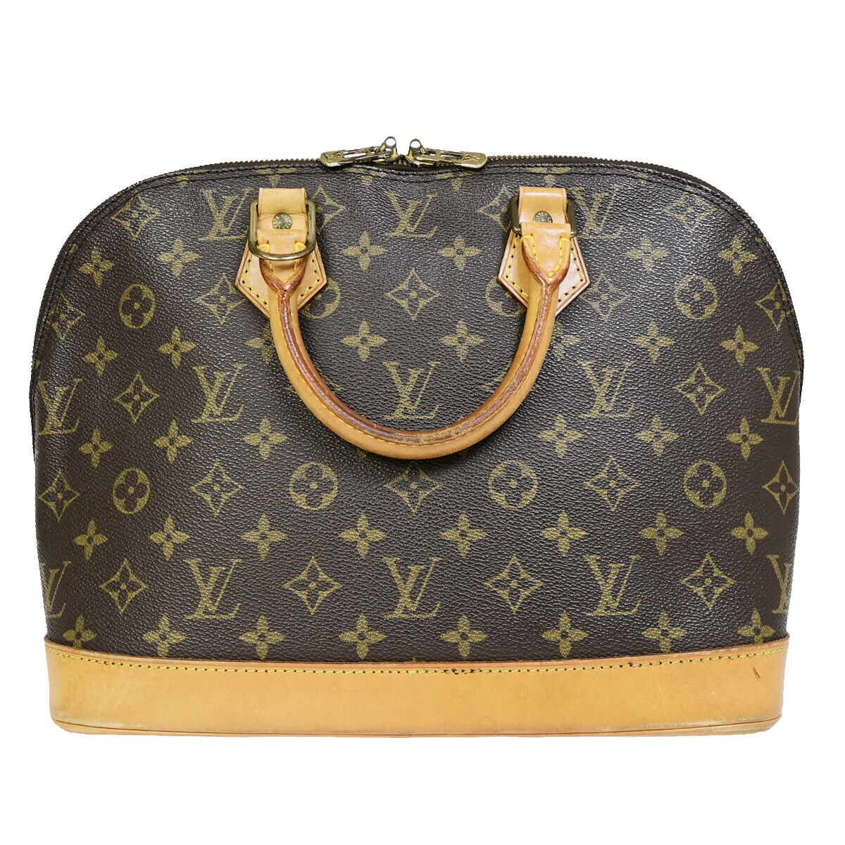 Louis Vuitton Alma Brown Canvas Hand Bag