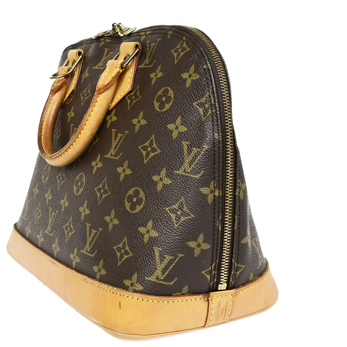 Louis Vuitton Alma Brown Canvas Hand Bag