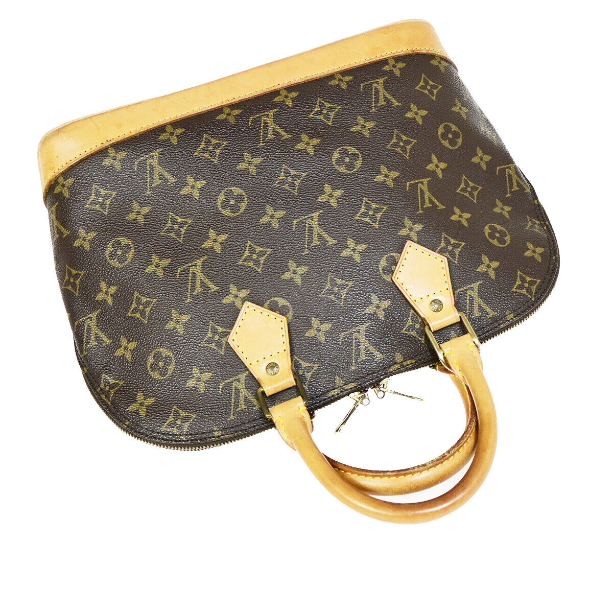 Louis Vuitton Alma Brown Canvas Hand Bag