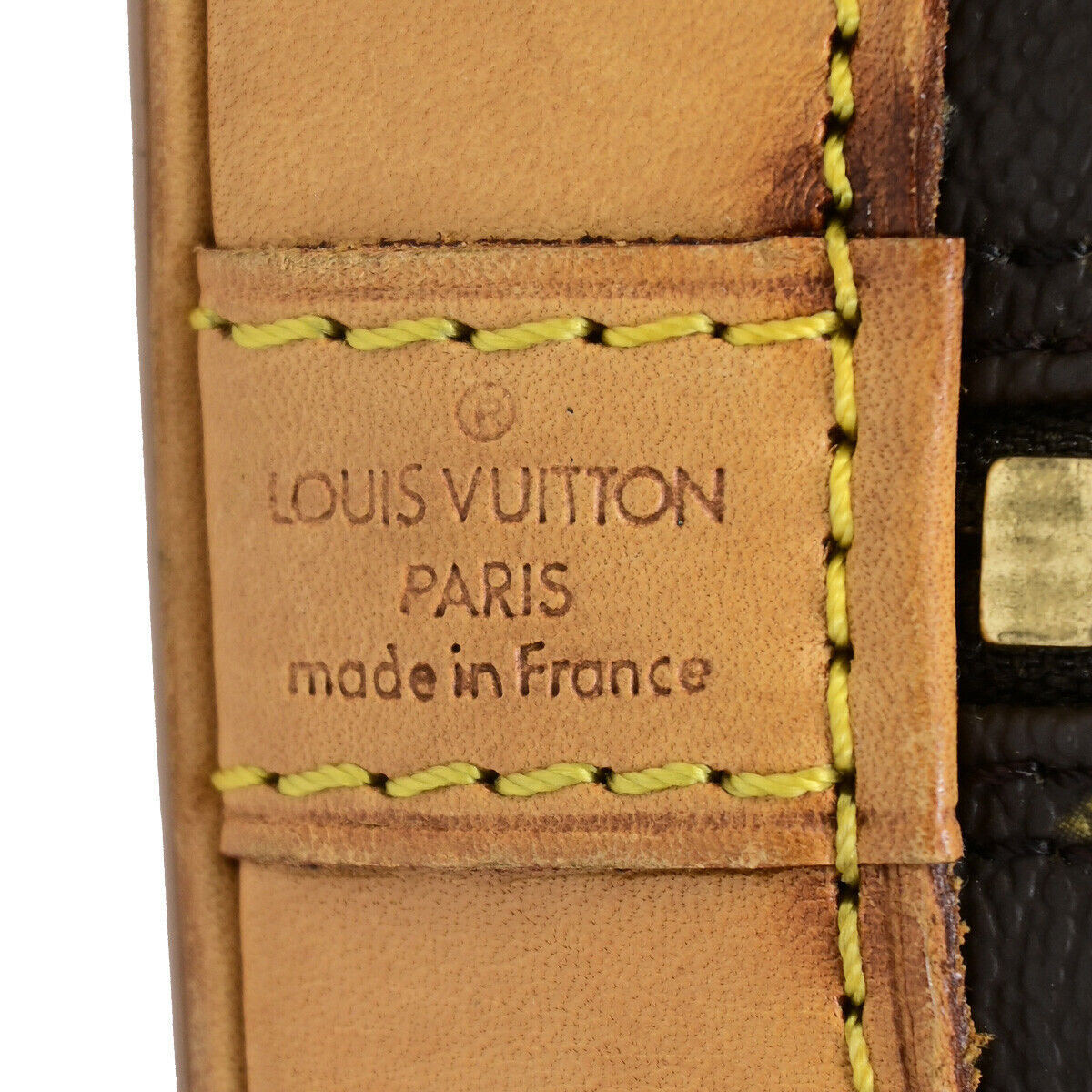 Louis Vuitton Alma Brown Canvas Hand Bag