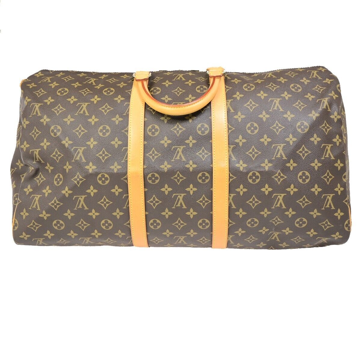 Louis Vuitton Keepall 55 Brown Canvas Travel Bag