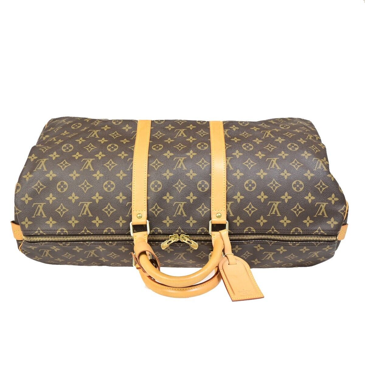 Louis Vuitton Keepall 55 Brown Canvas Travel Bag