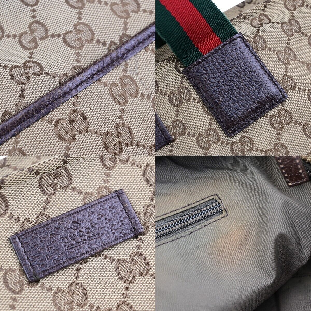 Gucci Ophidia Brown Canvas Shoulder Bag