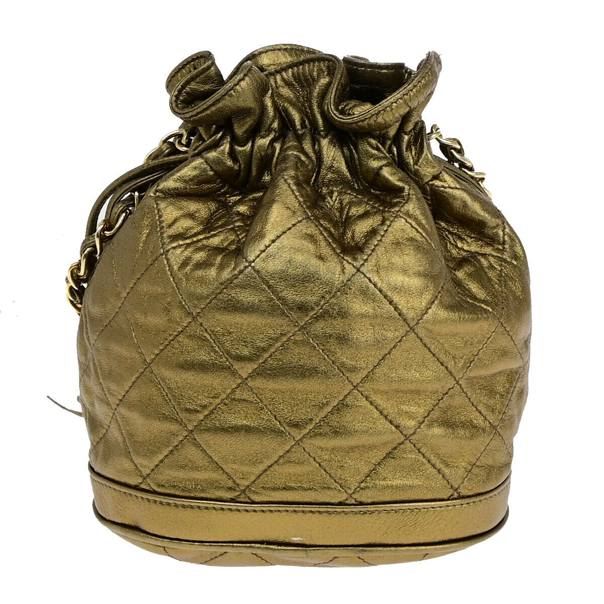 Chanel Matelassé Gold Leather Shoulder Bag