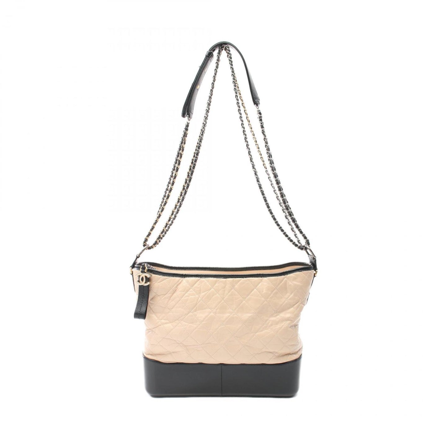 Chanel Gabrielle Beige Leather Shoulder Bag