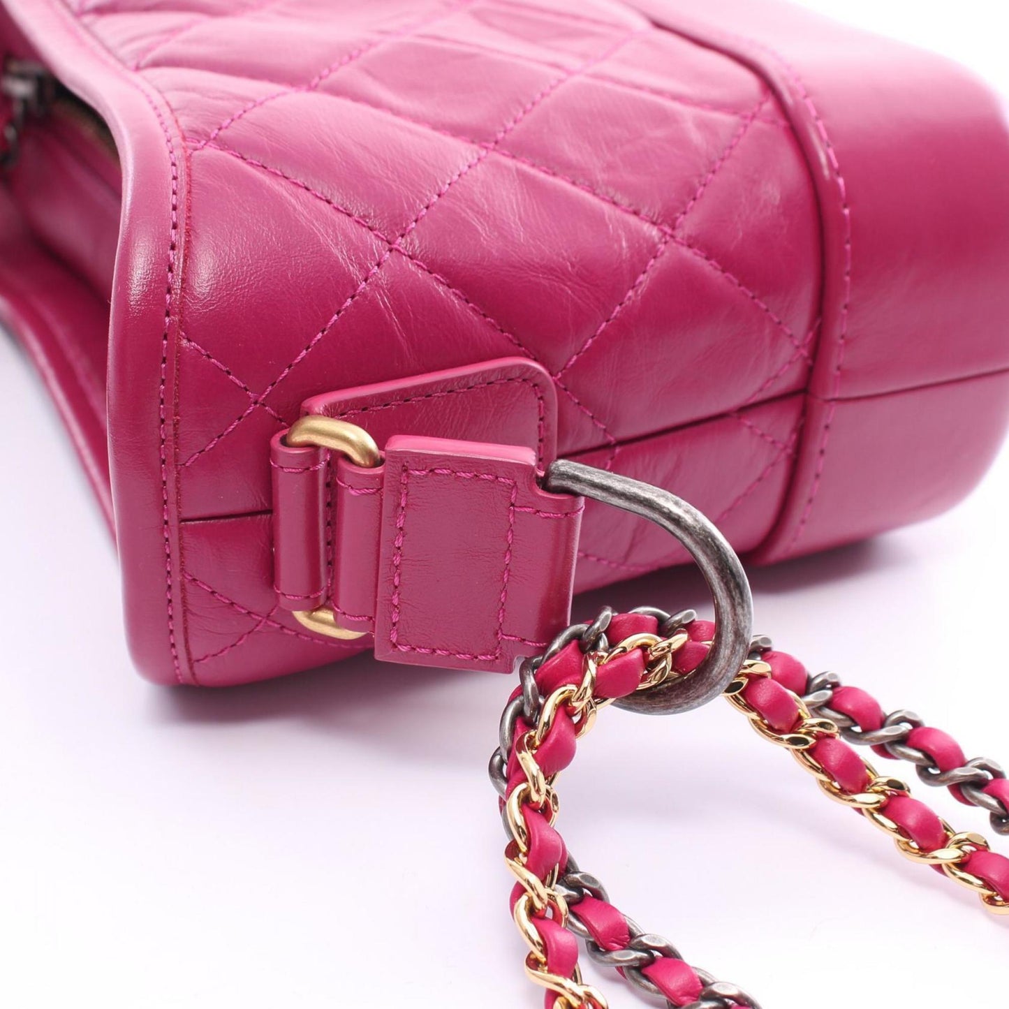 Chanel Gabrielle Pink Leather Shoulder Bag