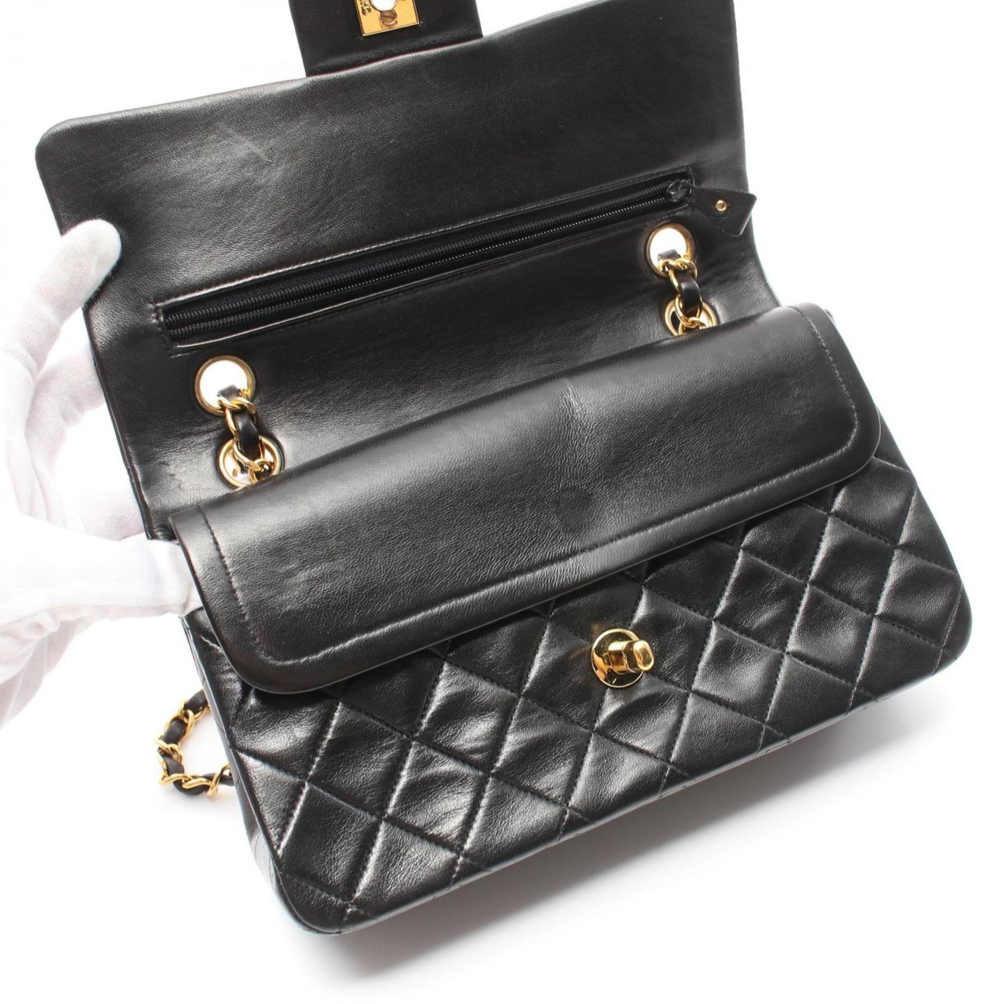 Chanel Timeless Black Leather Shoulder Bag