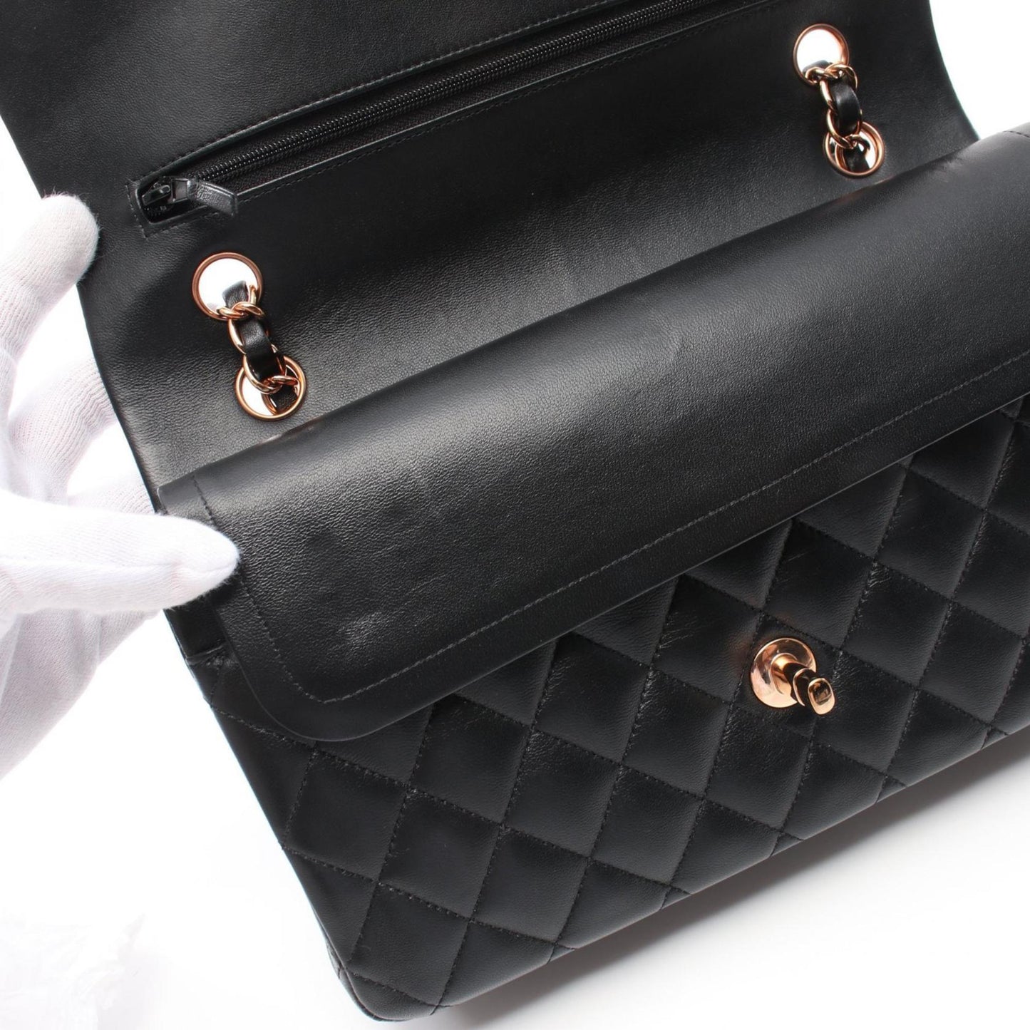 Chanel Timeless Black Leather Shoulder Bag