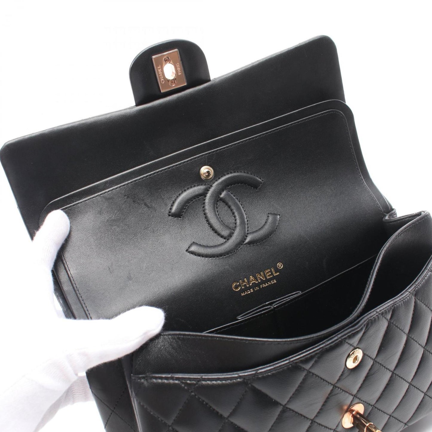 Chanel Timeless Black Leather Shoulder Bag