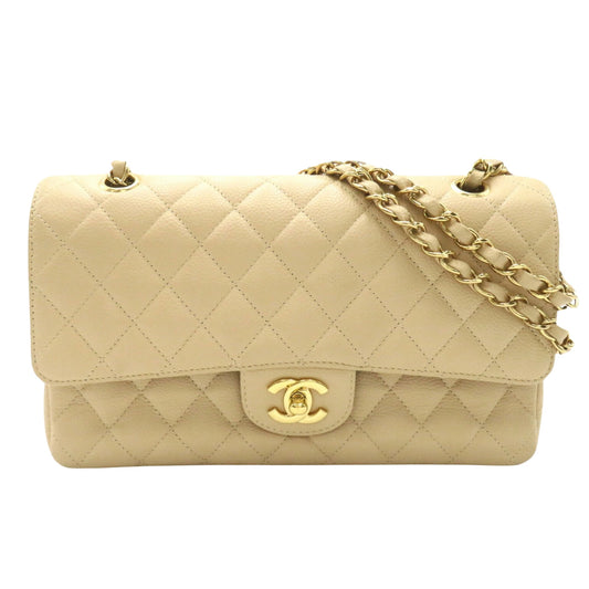 Chanel Timeless Beige Leather Shoulder Bag