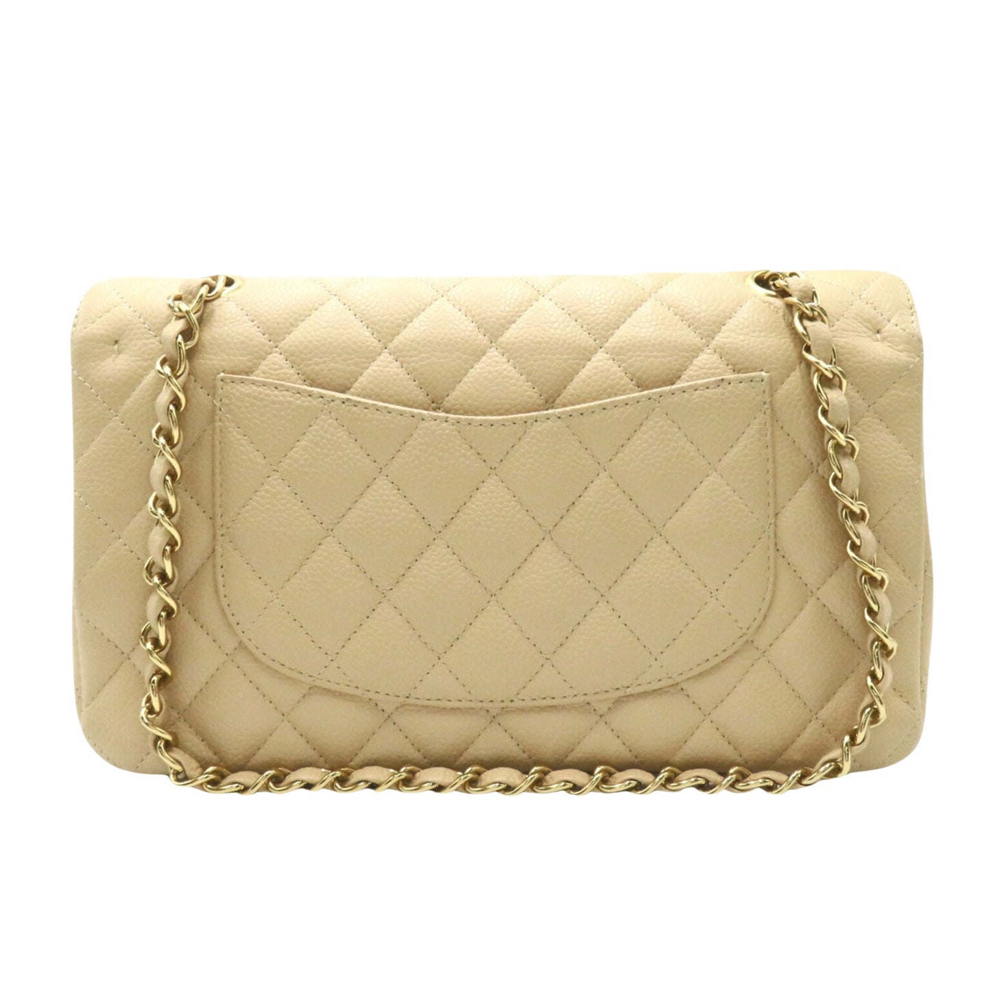 Chanel Timeless Beige Leather Shoulder Bag