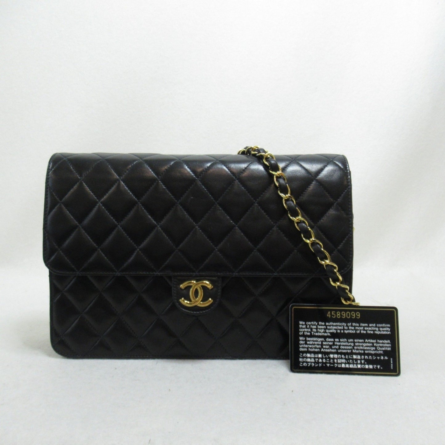 Chanel Wallet On Chain Black Leather Shoulder Bag