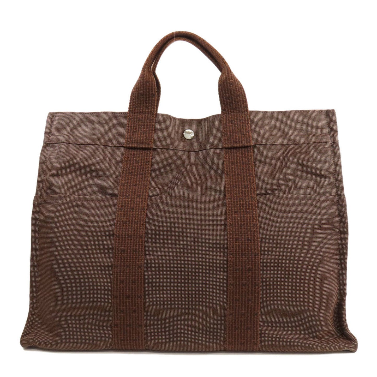 Hermès Herline Brown Canvas Tote Bag