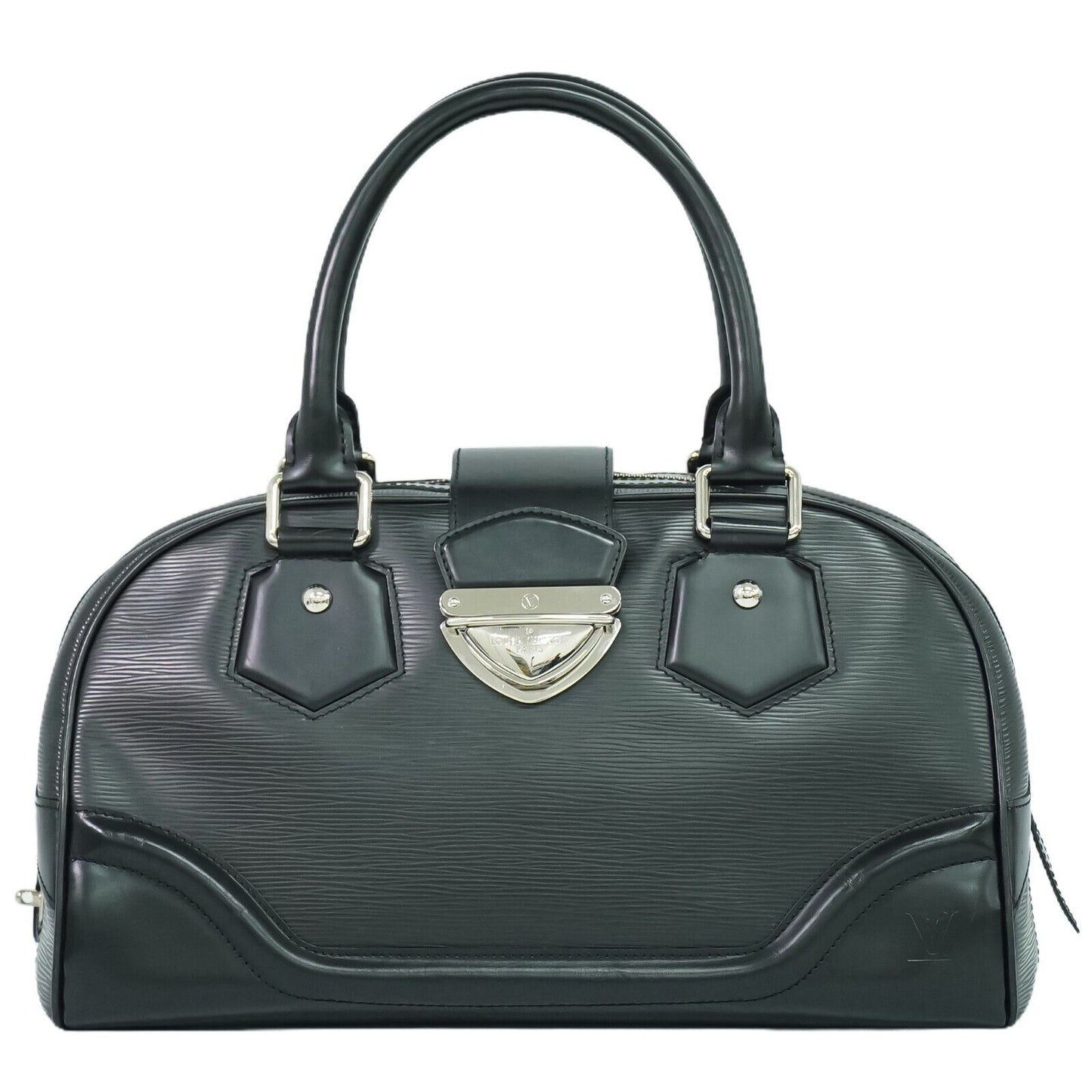 Louis Vuitton Bowling Black Leather Hand Bag