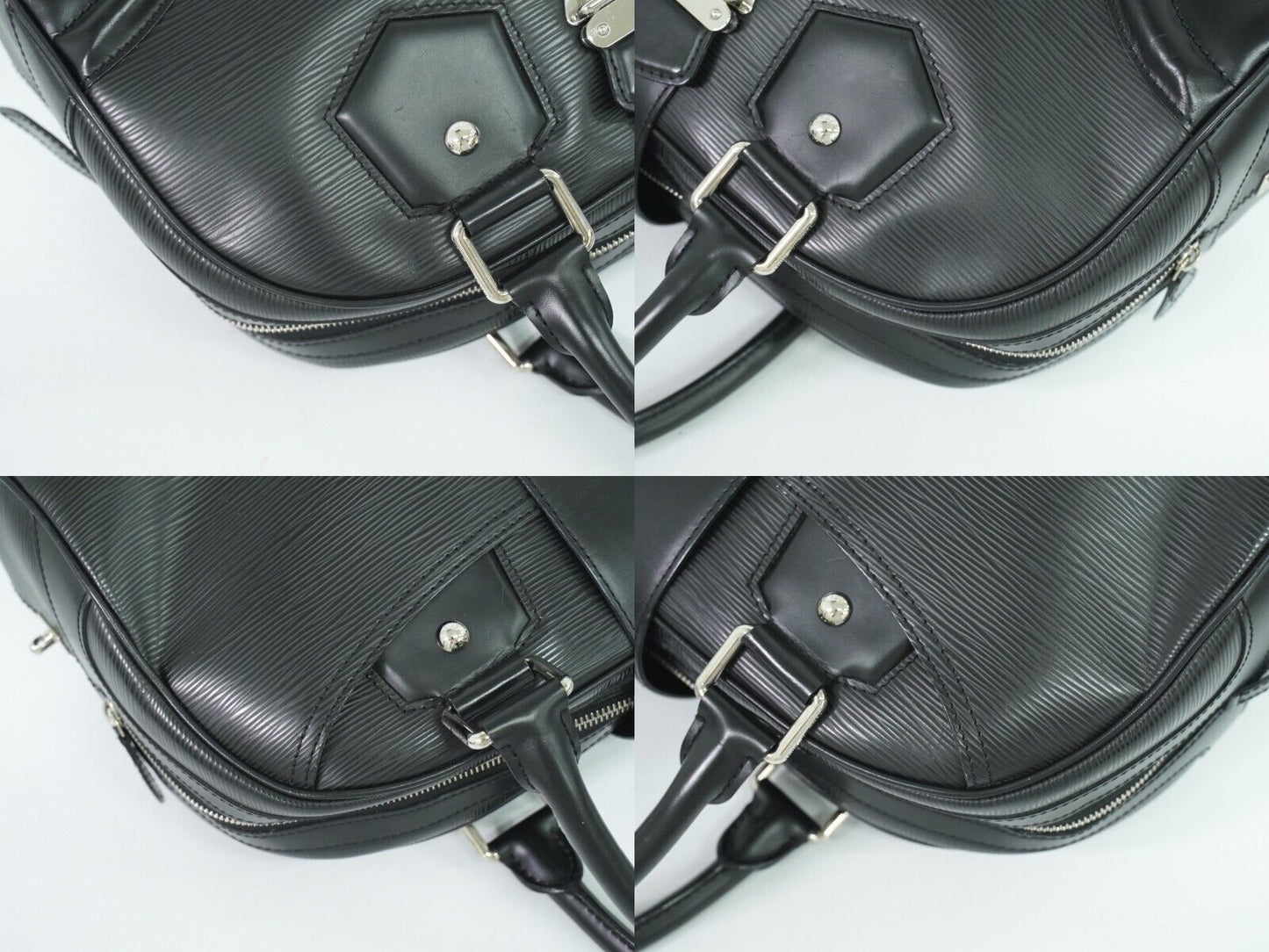 Louis Vuitton Bowling Black Leather Hand Bag