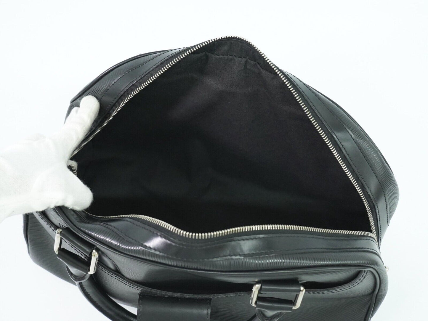 Louis Vuitton Bowling Black Leather Hand Bag