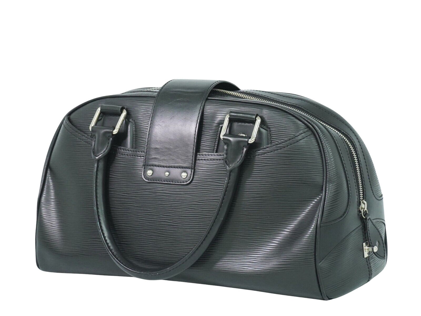 Louis Vuitton Bowling Black Leather Hand Bag