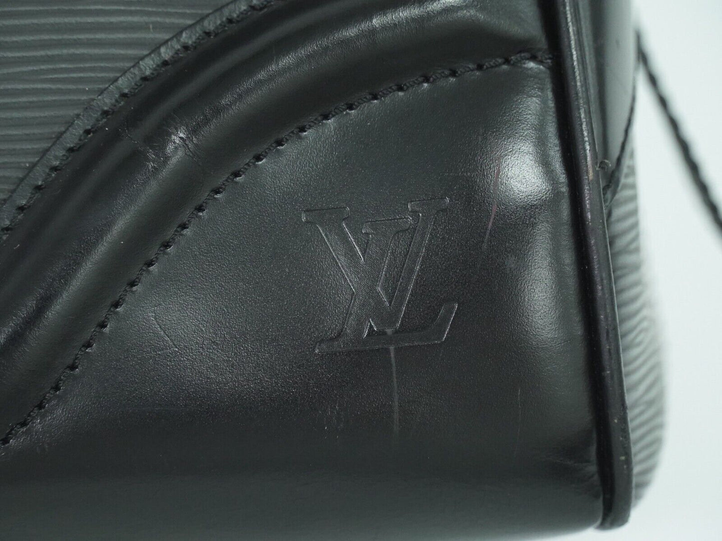 Louis Vuitton Bowling Black Leather Hand Bag