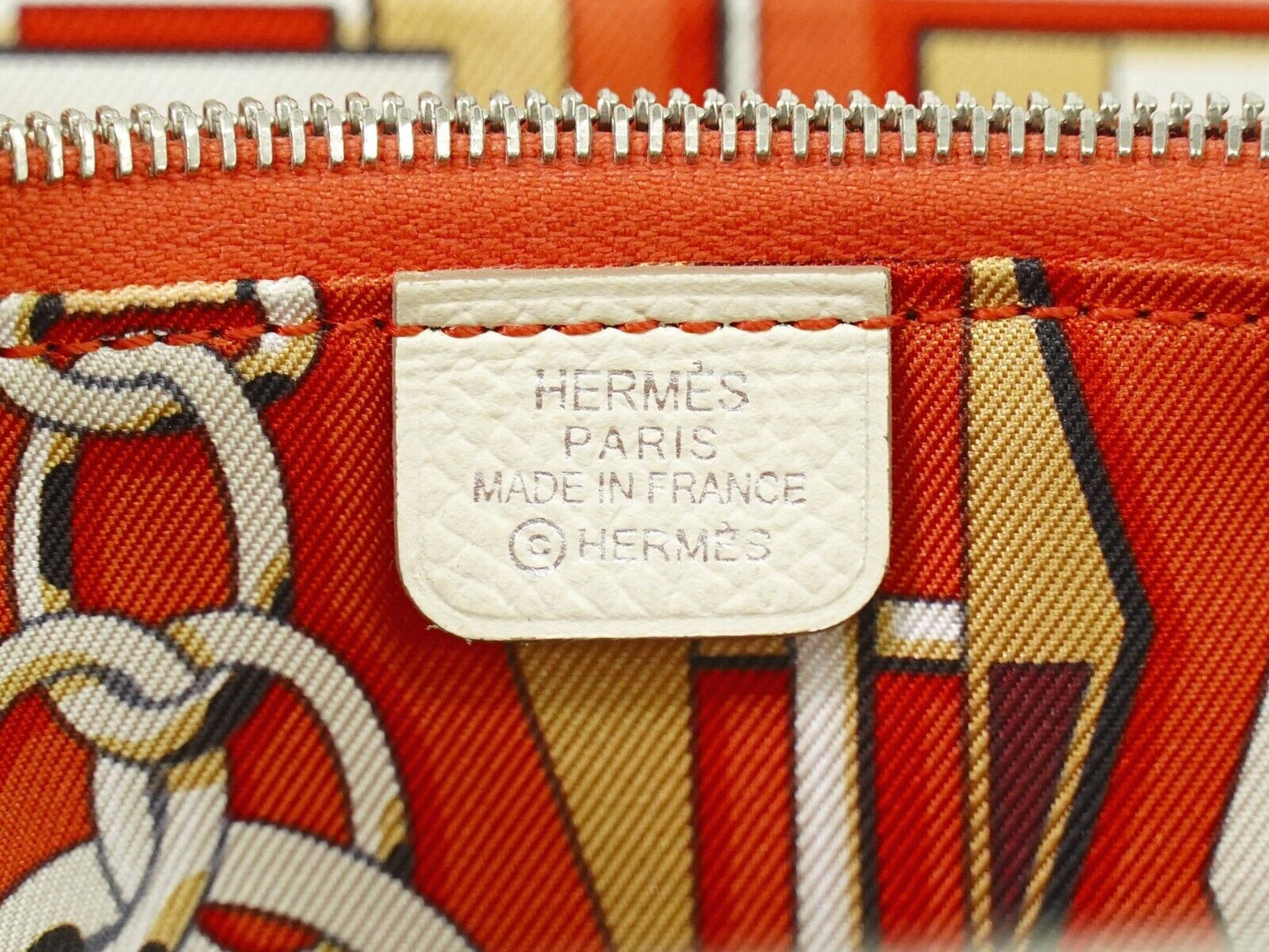 Hermès Silk'In White Leather Wallet Accessories