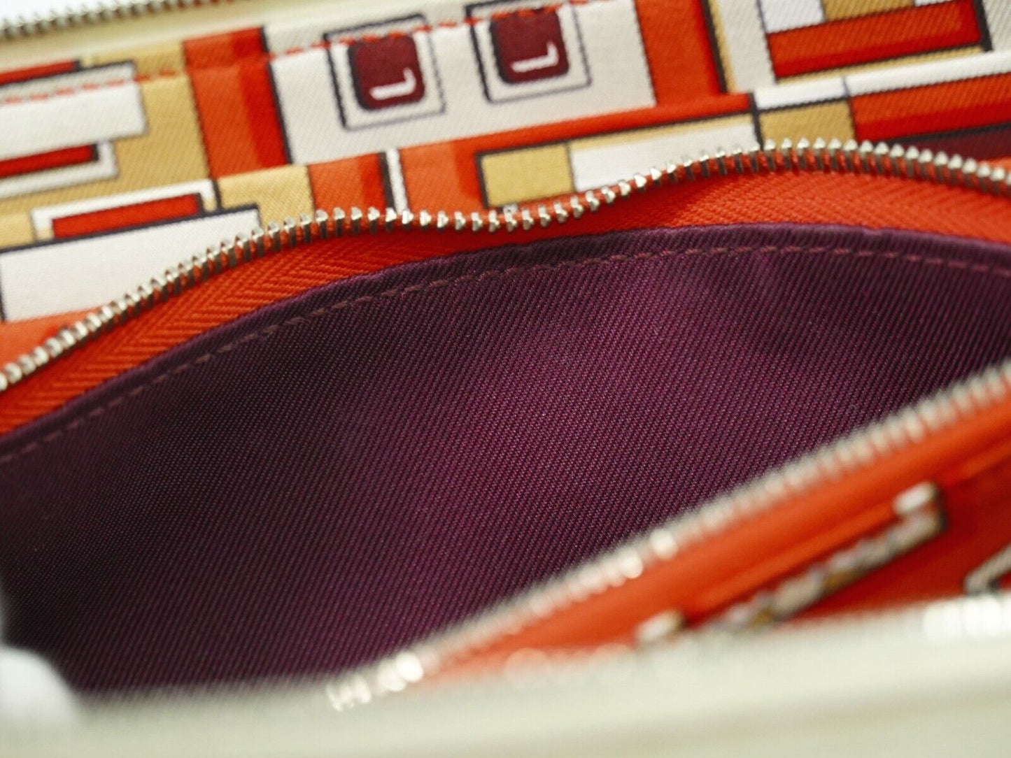 Hermès Silk'In White Leather Wallet Accessories