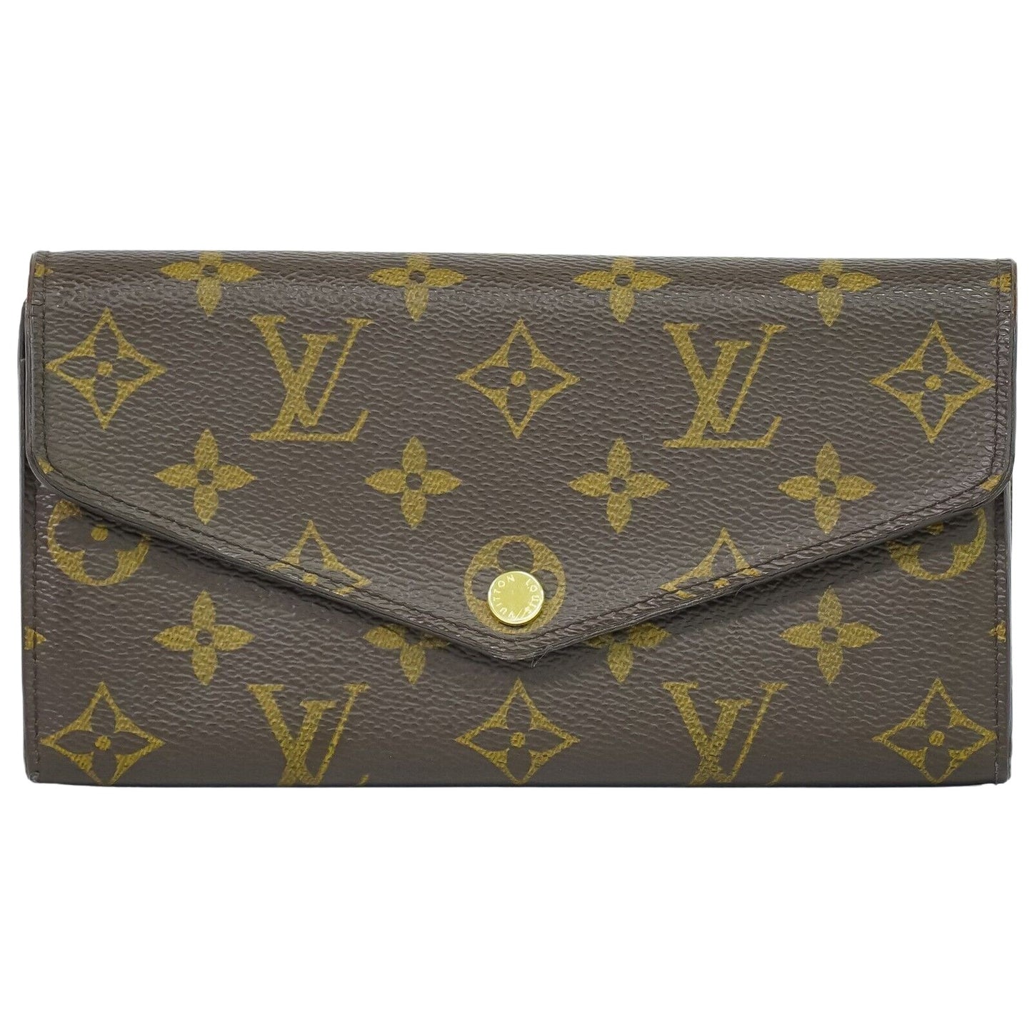 Louis Vuitton Sarah Brown Canvas Wallet Accessories