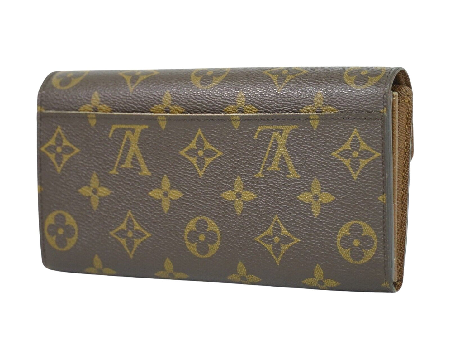 Louis Vuitton Sarah Brown Canvas Wallet Accessories