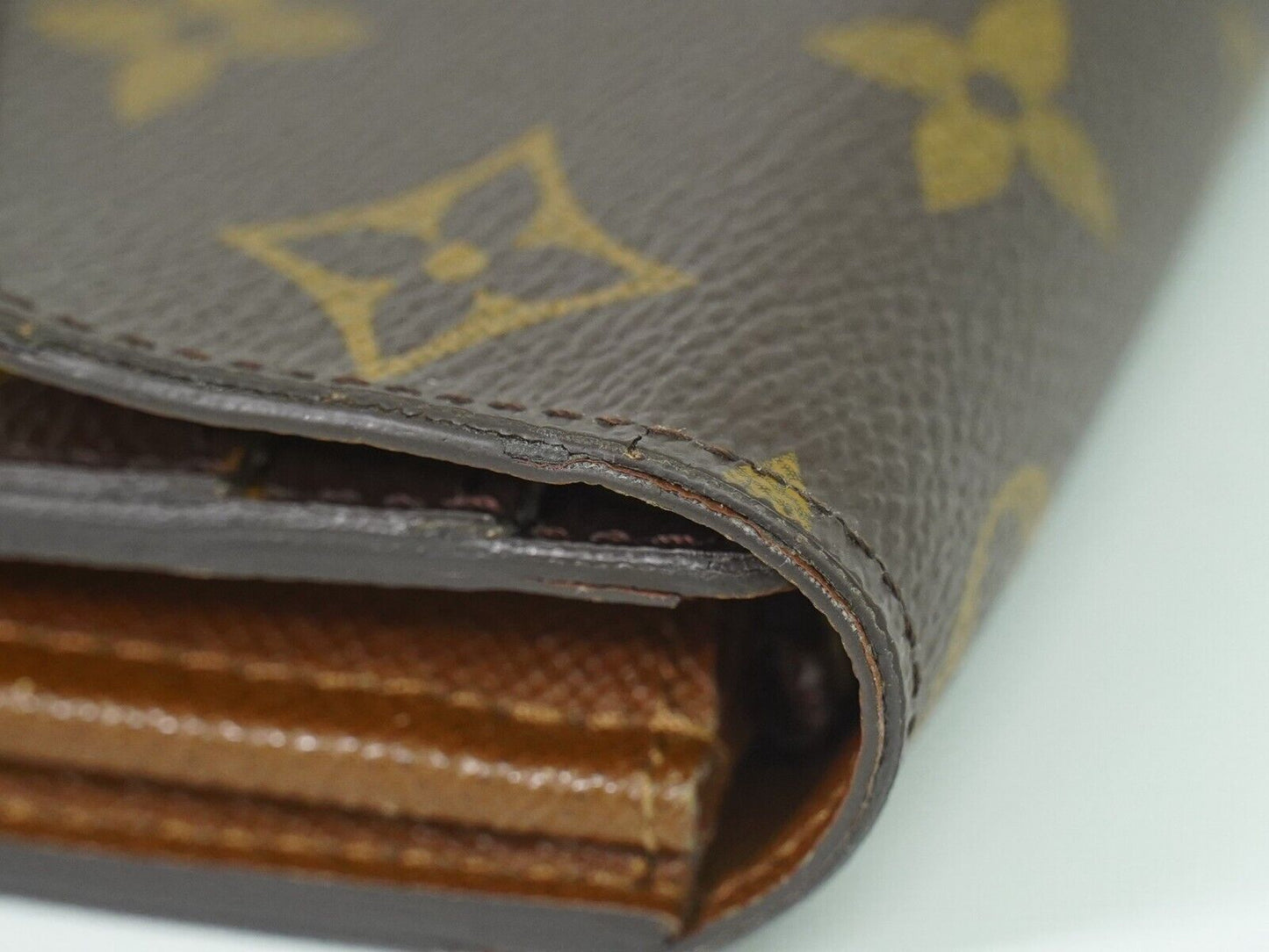 Louis Vuitton Sarah Brown Canvas Wallet Accessories