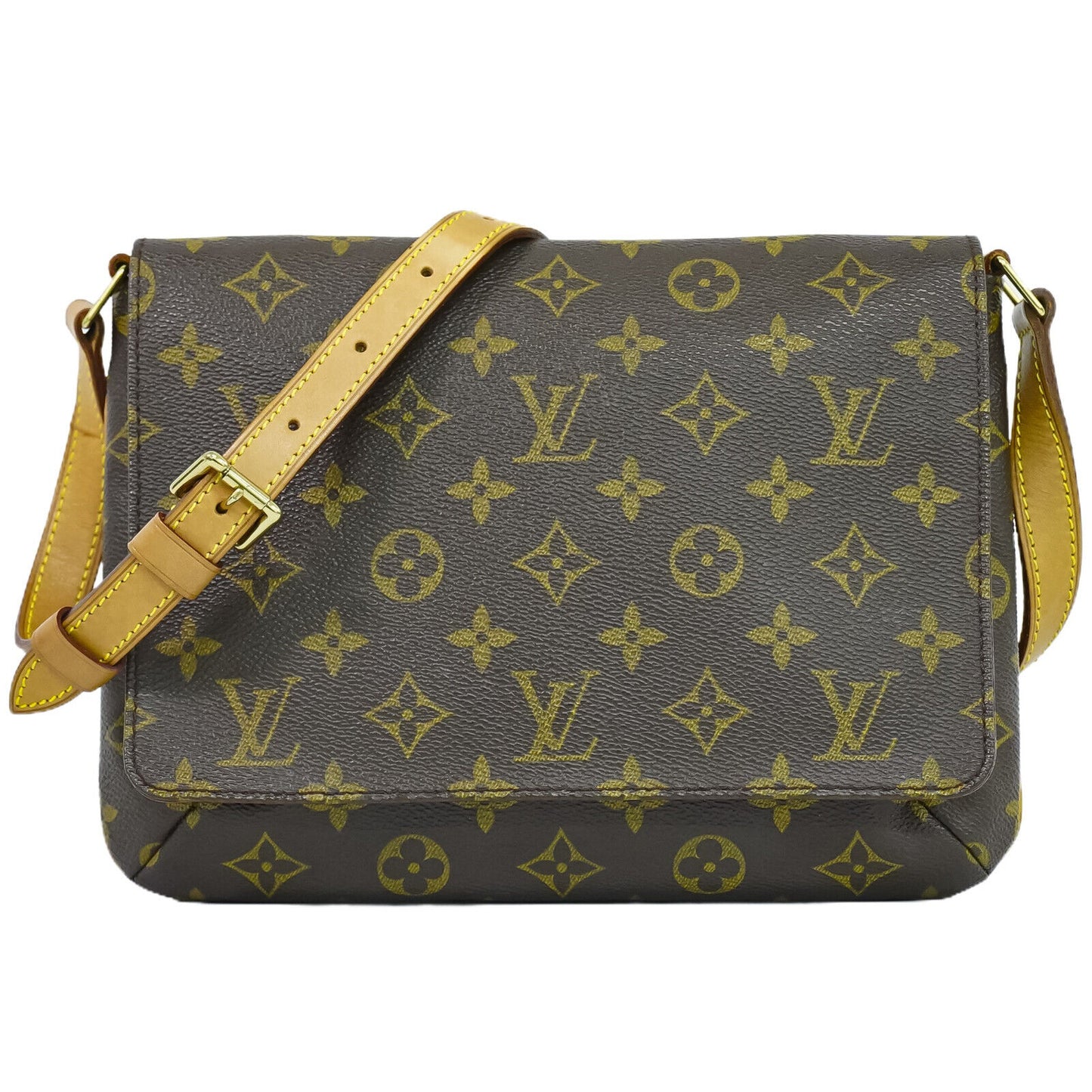 Louis Vuitton Musette Tango Brown Canvas Shoulder Bag