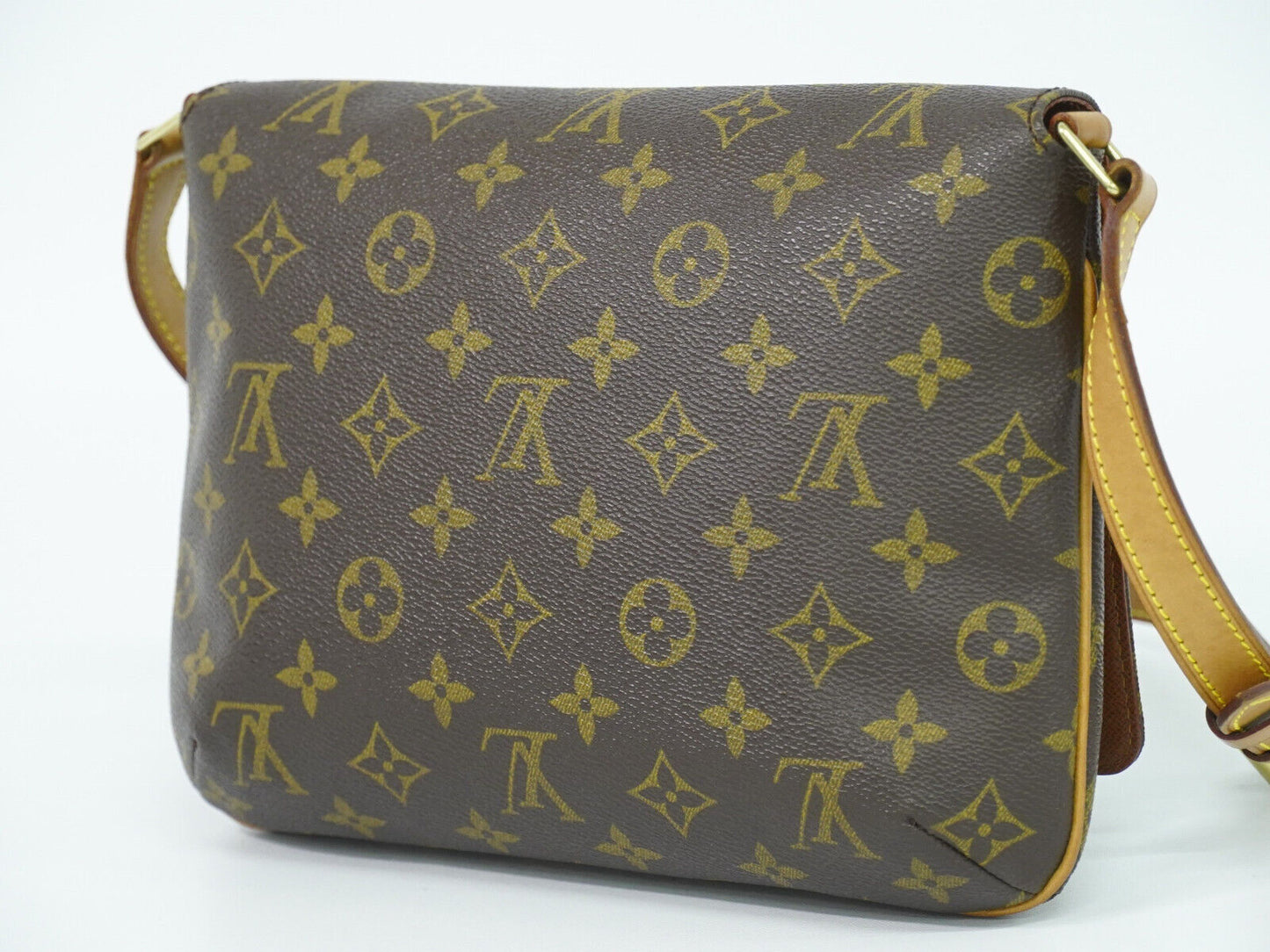 Louis Vuitton Musette Tango Brown Canvas Shoulder Bag