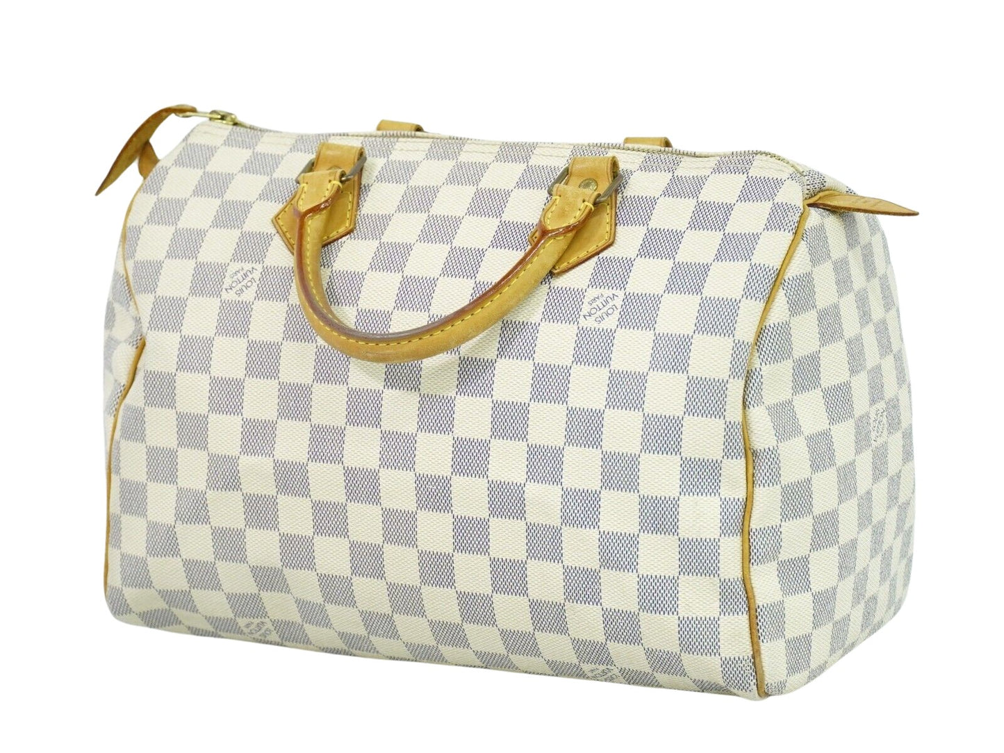 Louis Vuitton Speedy 30 White Canvas Hand Bag