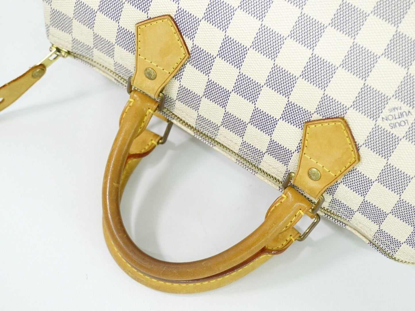 Louis Vuitton Speedy 30 White Canvas Hand Bag