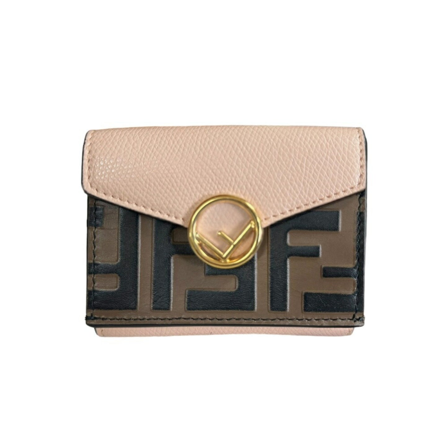 Fendi Zucca Brown Leather Wallet Accessories