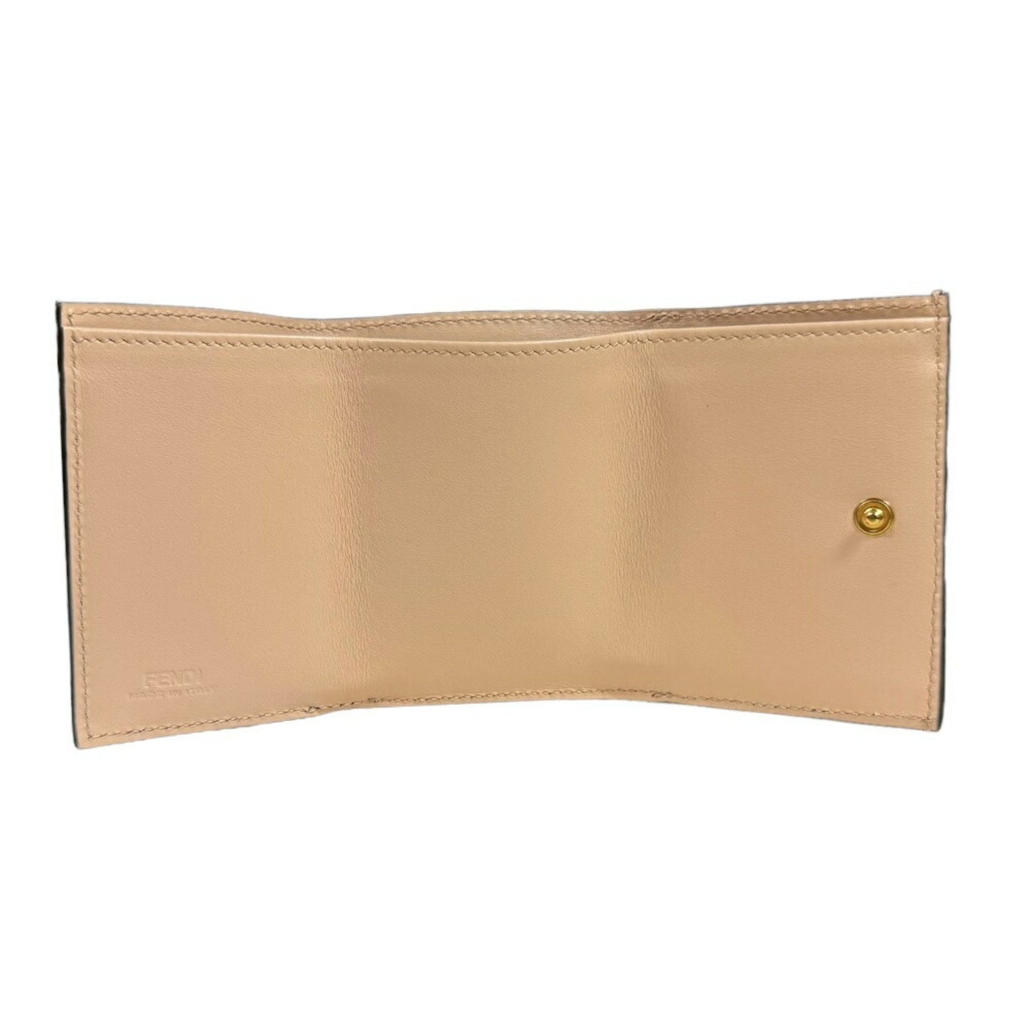 Fendi Zucca Brown Leather Wallet Accessories