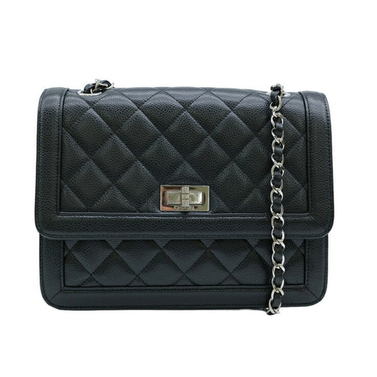 Chanel 2,55 Black Leather Shoulder Bag