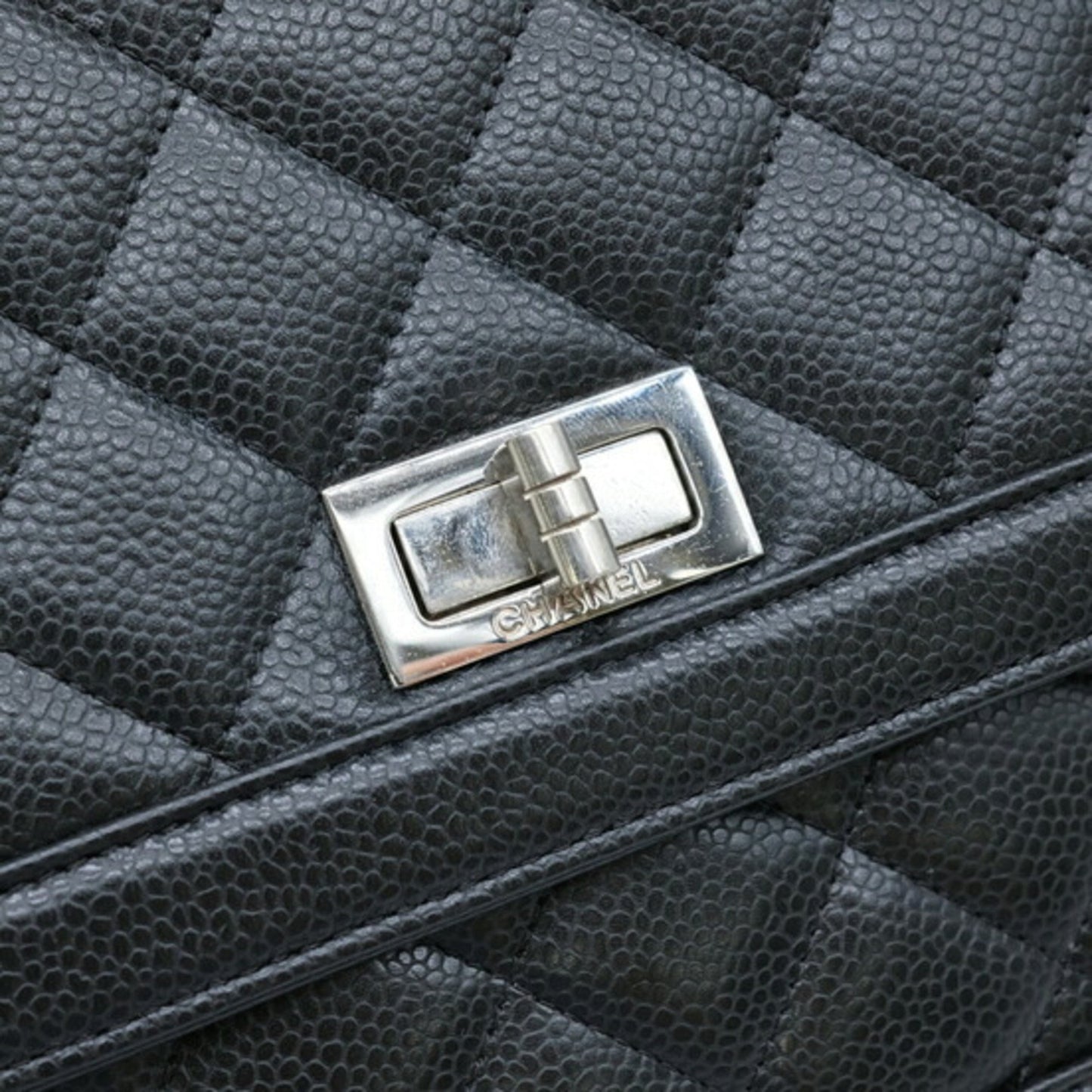 Chanel 2,55 Black Leather Shoulder Bag