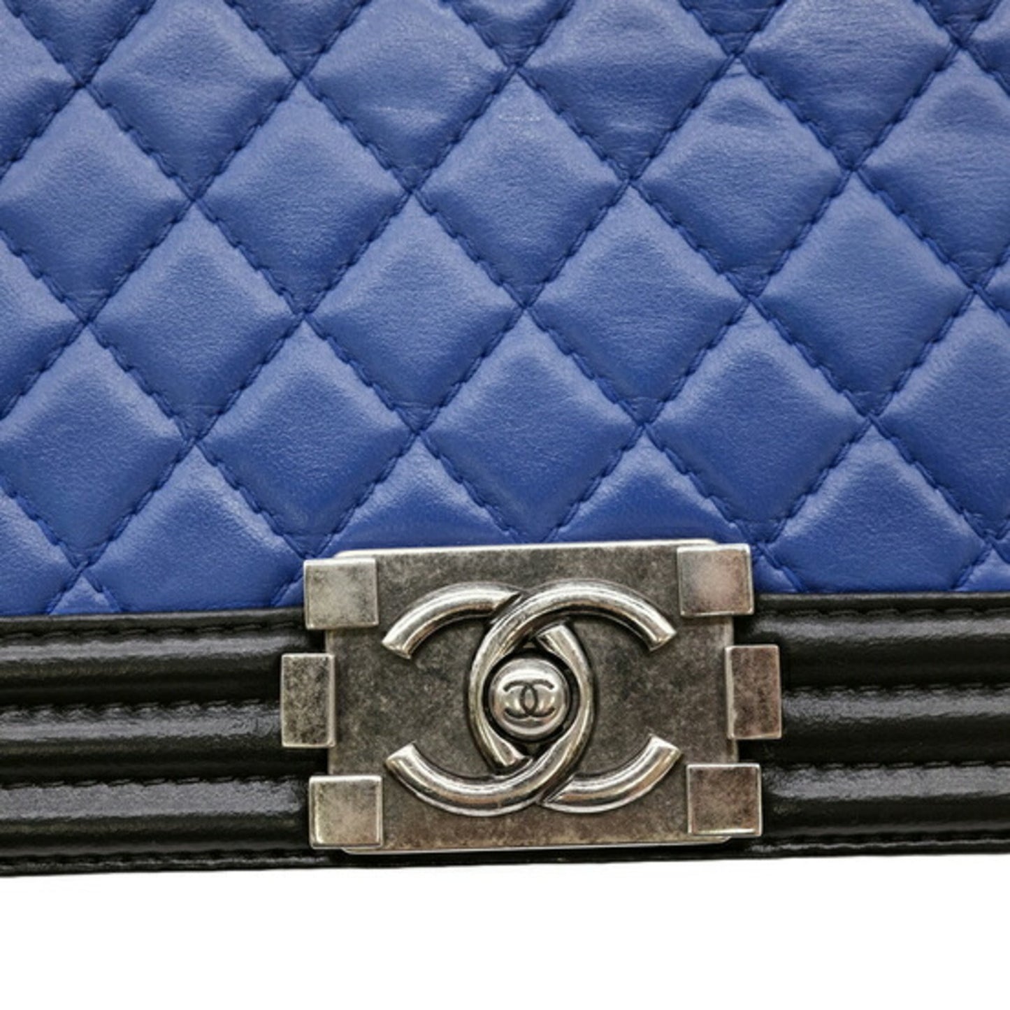 Chanel Boy Blue Leather Shoulder Bag