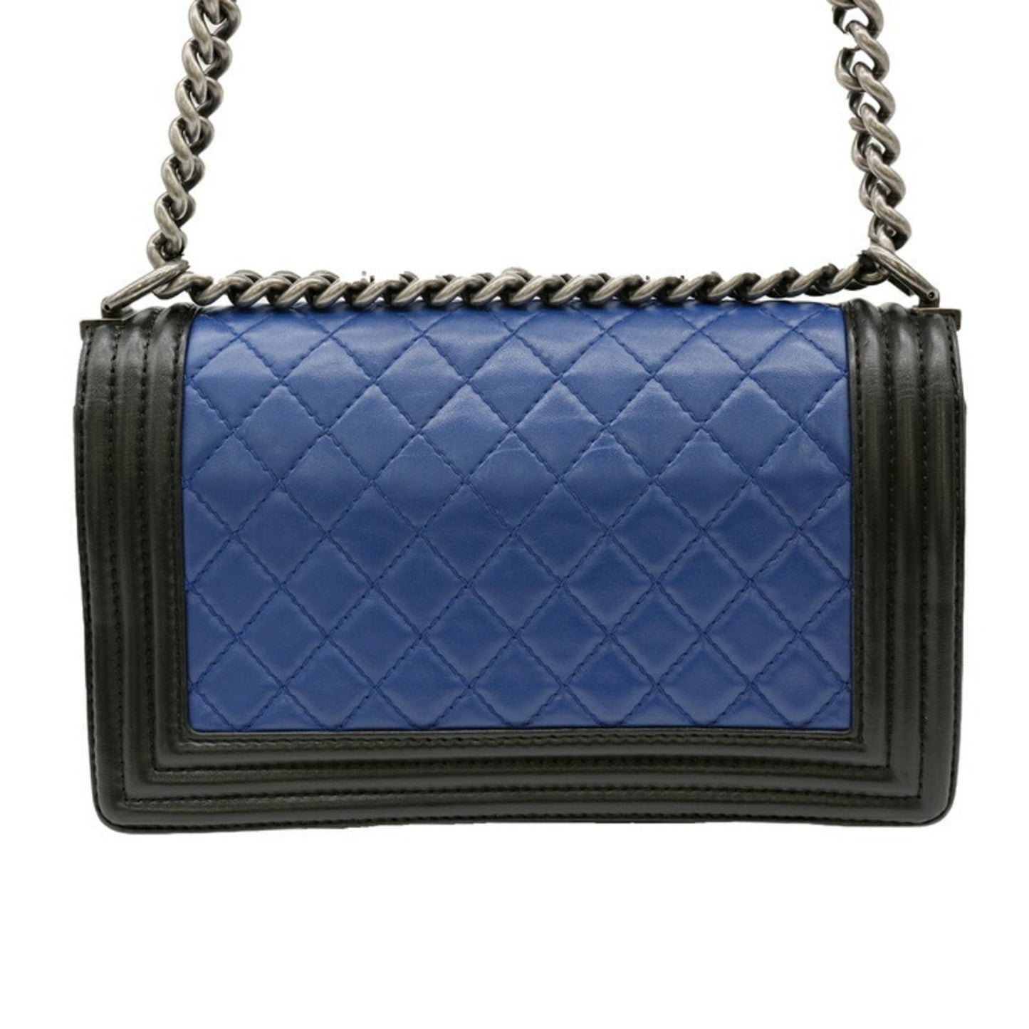 Chanel Boy Blue Leather Shoulder Bag