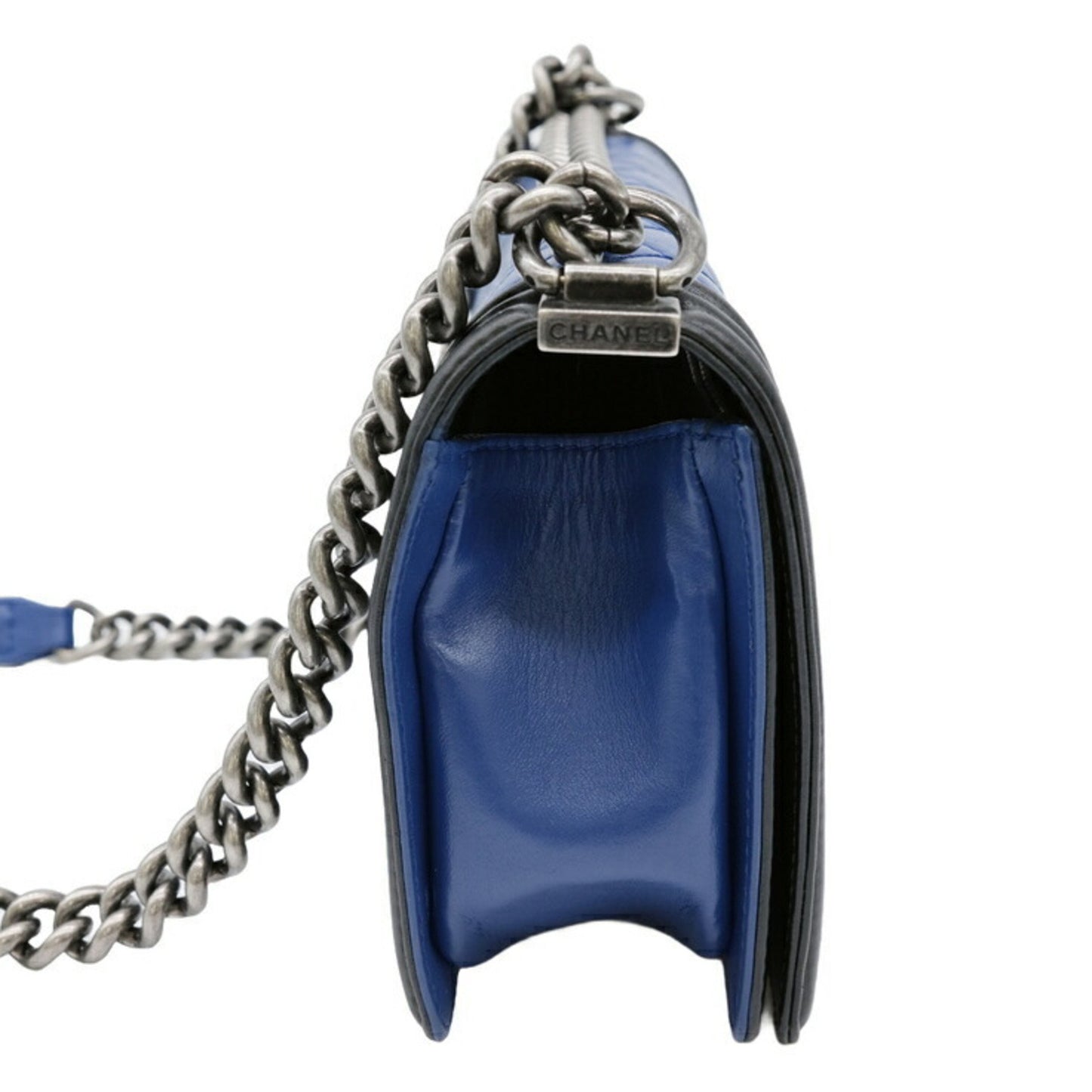 Chanel Boy Blue Leather Shoulder Bag