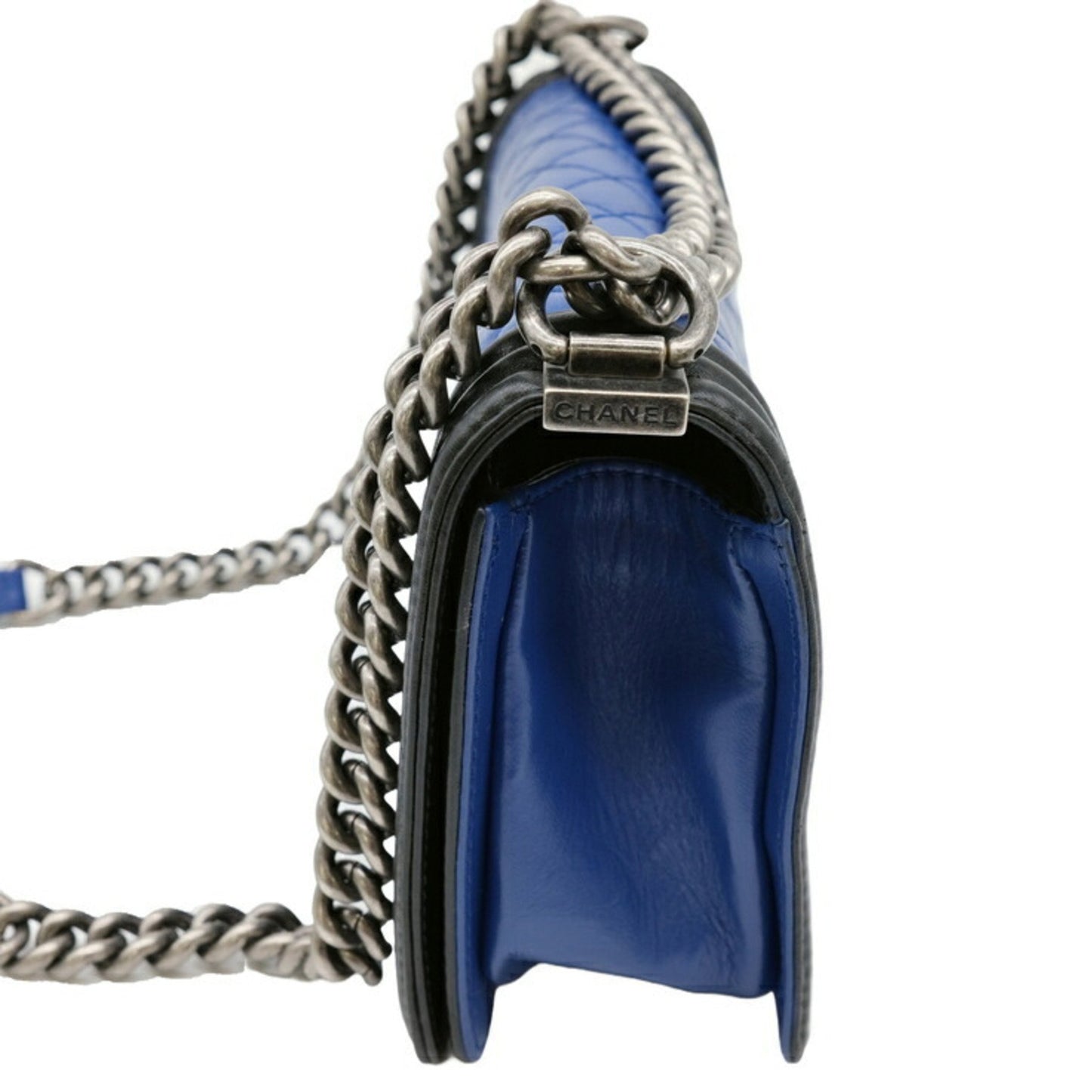 Chanel Boy Blue Leather Shoulder Bag